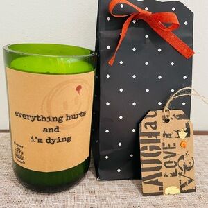 Humorous Green Candle gift set